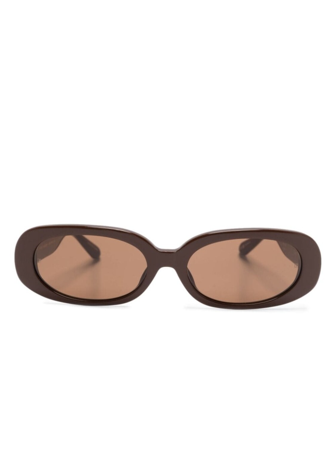 

Linda Farrow Cara oval-frame tinted sunglasses, коричневый