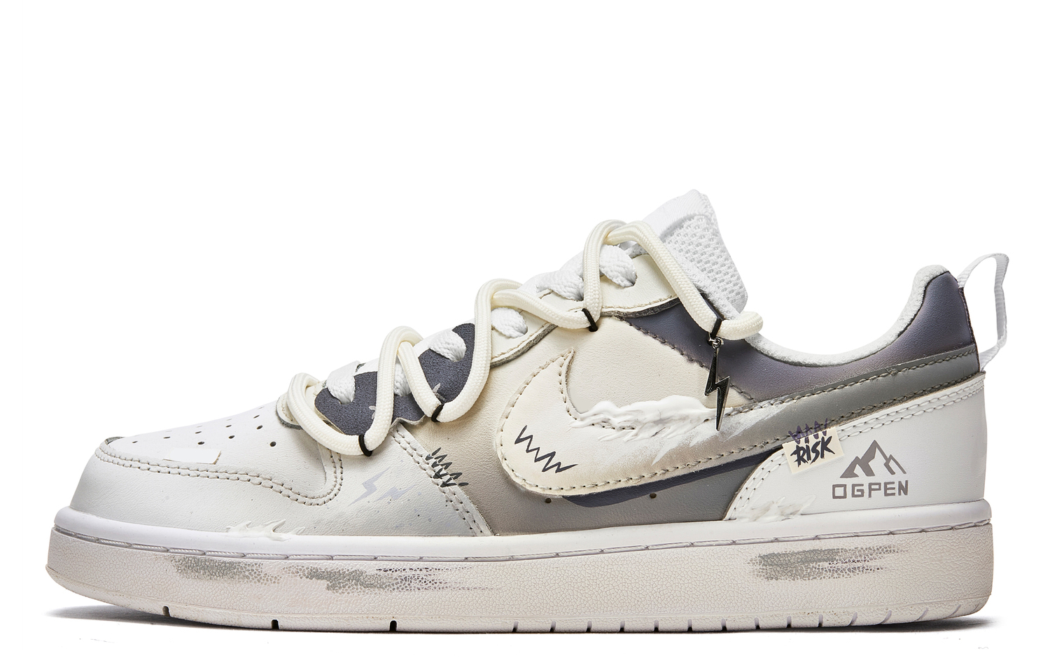 

Детские скейтерские кроссовки Court Borough для младших школьников Nike, светло-серый