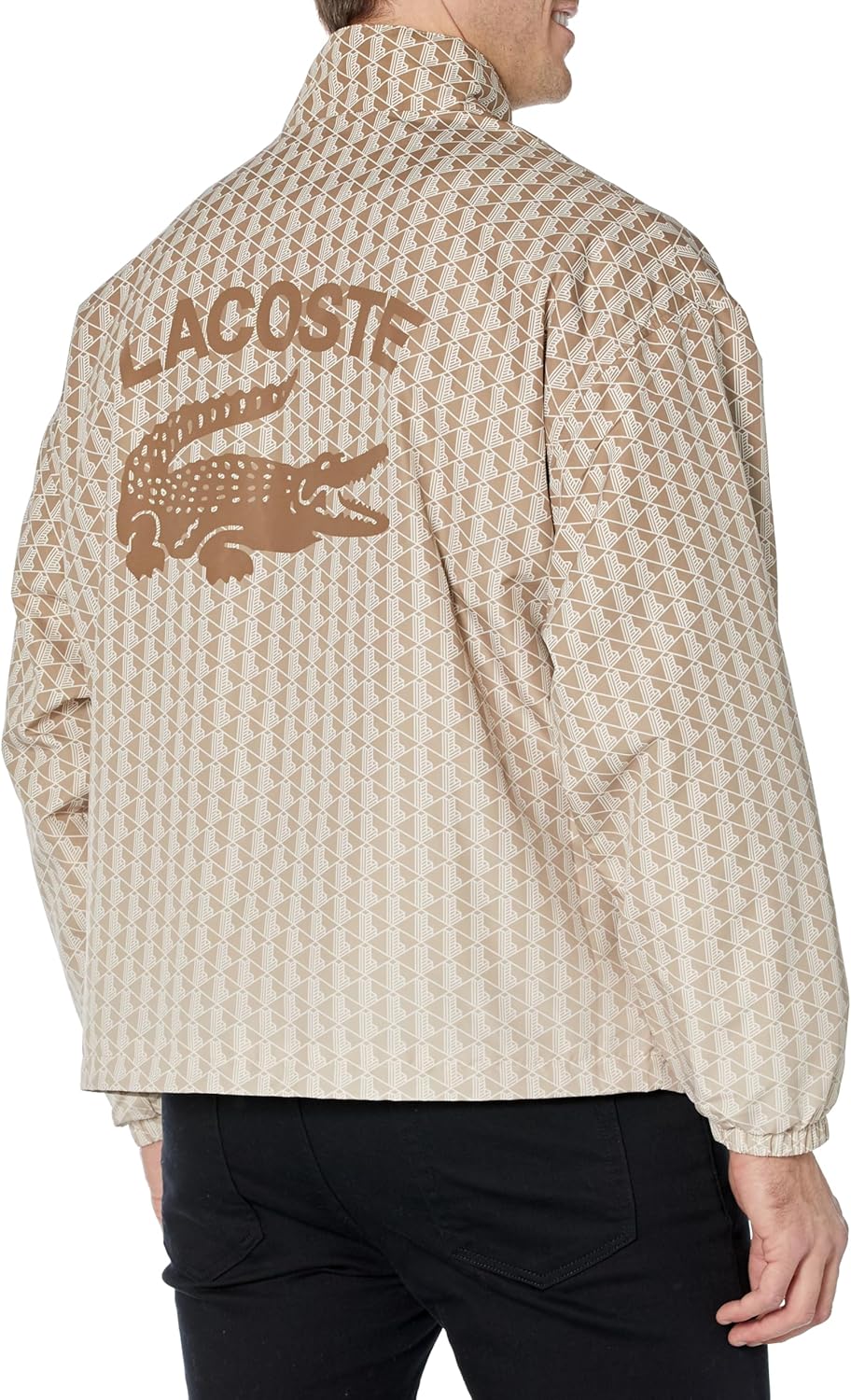 Lacoste мужская ветровка с принтом крокодила на спине, Cookie/Sawdust-Lapland — фото 2