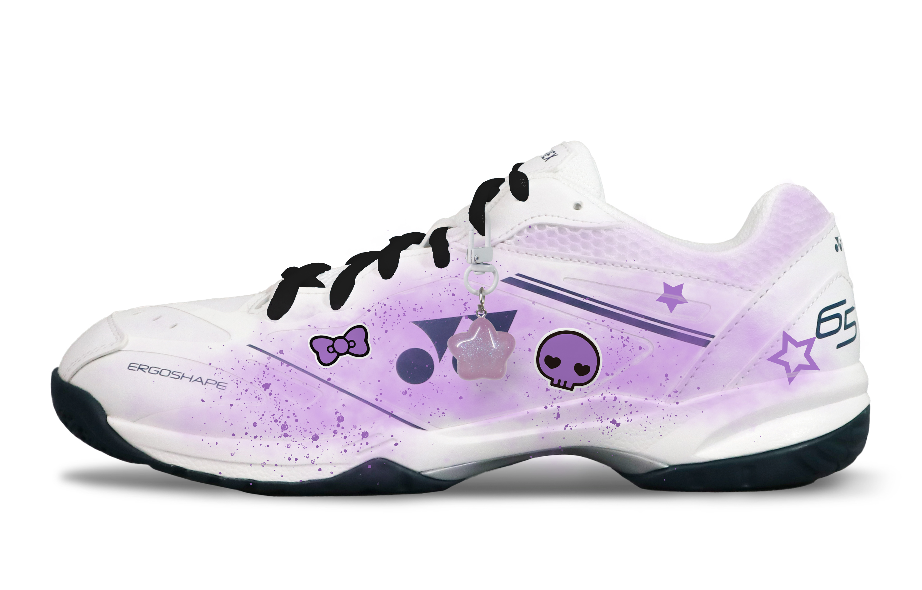 

Кроссовки для бадминтона Unisex POWER CUSHION 65 с амортизацией, устойчивые к истиранию, с поддержкой, низкие YONEX, белый