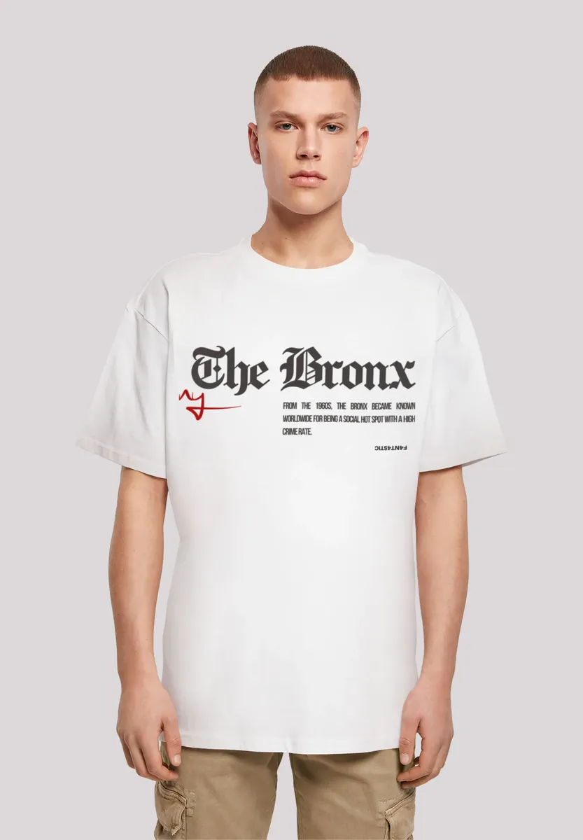 

F4NT4STIC Футболка "The Bronx OVERSIZE TEE", принт, белый