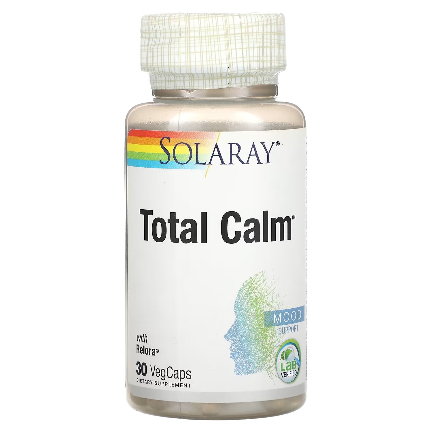 

Добавка Solaray Total Calm Relora, 30 капсул