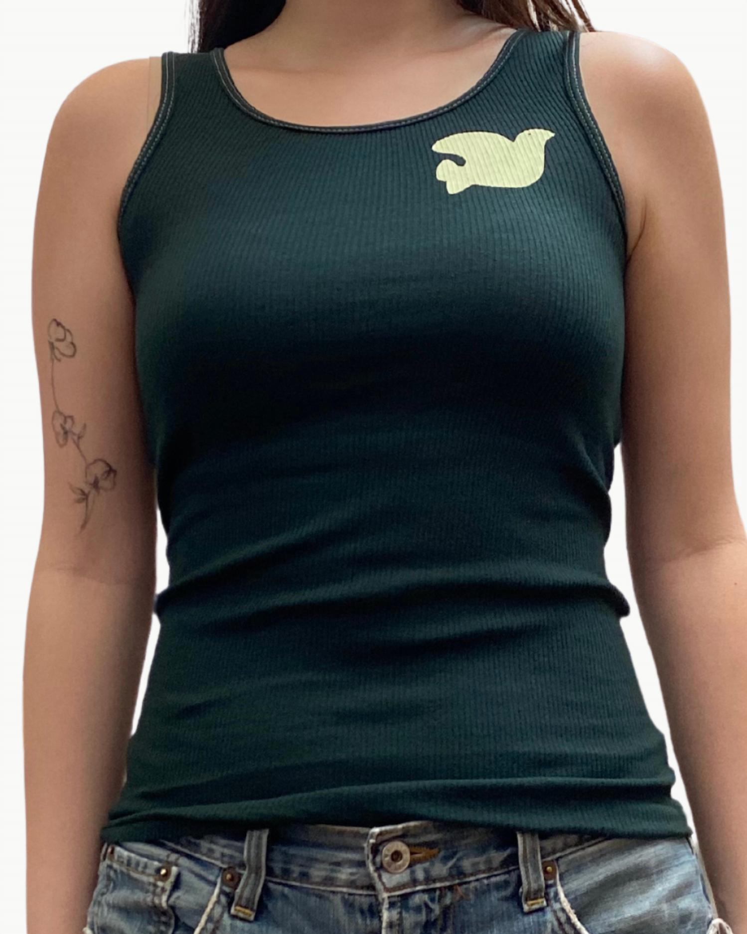 

Винтажный топ в зеленых грибах Free City