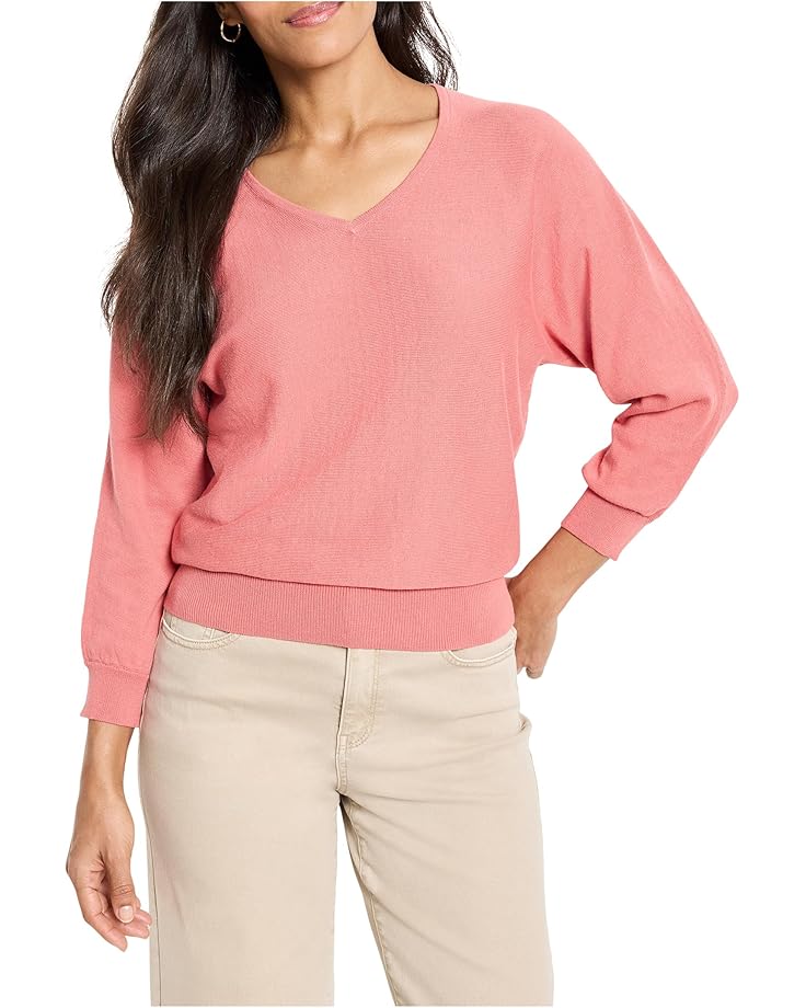

Свитер NIC+ZOE Easy V-neck Pure Cotton Sweater, цвет Red Clay