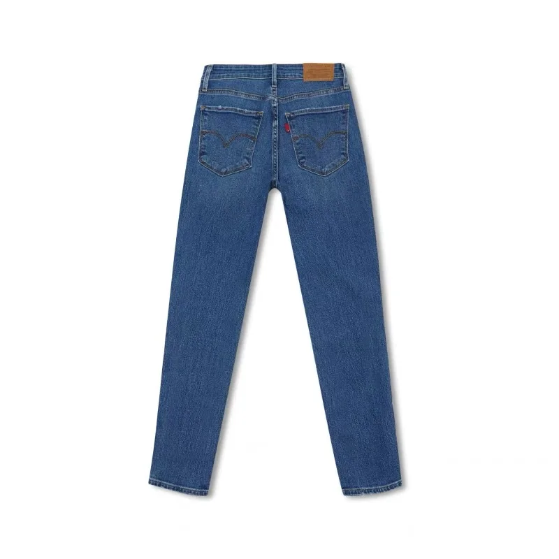 Levis Женские джинсы-чинос синего цвета slim fit — фото 4