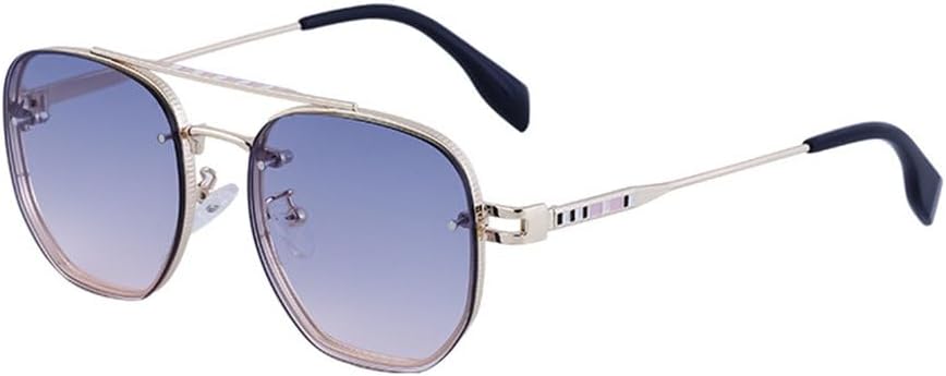 

Мужские солнцезащитные очки LVTFCO Fashion Borderless Oval в ретро-стиле с градиентной металлической оправой, для вождения на открытом воздухе, защита от УФ-излучения UV400, 7