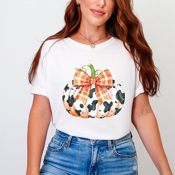 

Футболка Cow pumpkin coquette distressed Simply Sage Market, White, Белый, Футболка Cow pumpkin coquette distressed Simply Sage Market, White