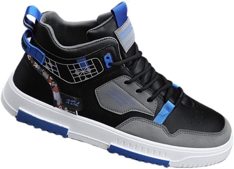 

Мужские скейтбордистские кроссовки - удобные и дышащие, высокие, модный дизайн, спортивные и повседневные, подходят для ежедневного ношения Fusecottc, черный