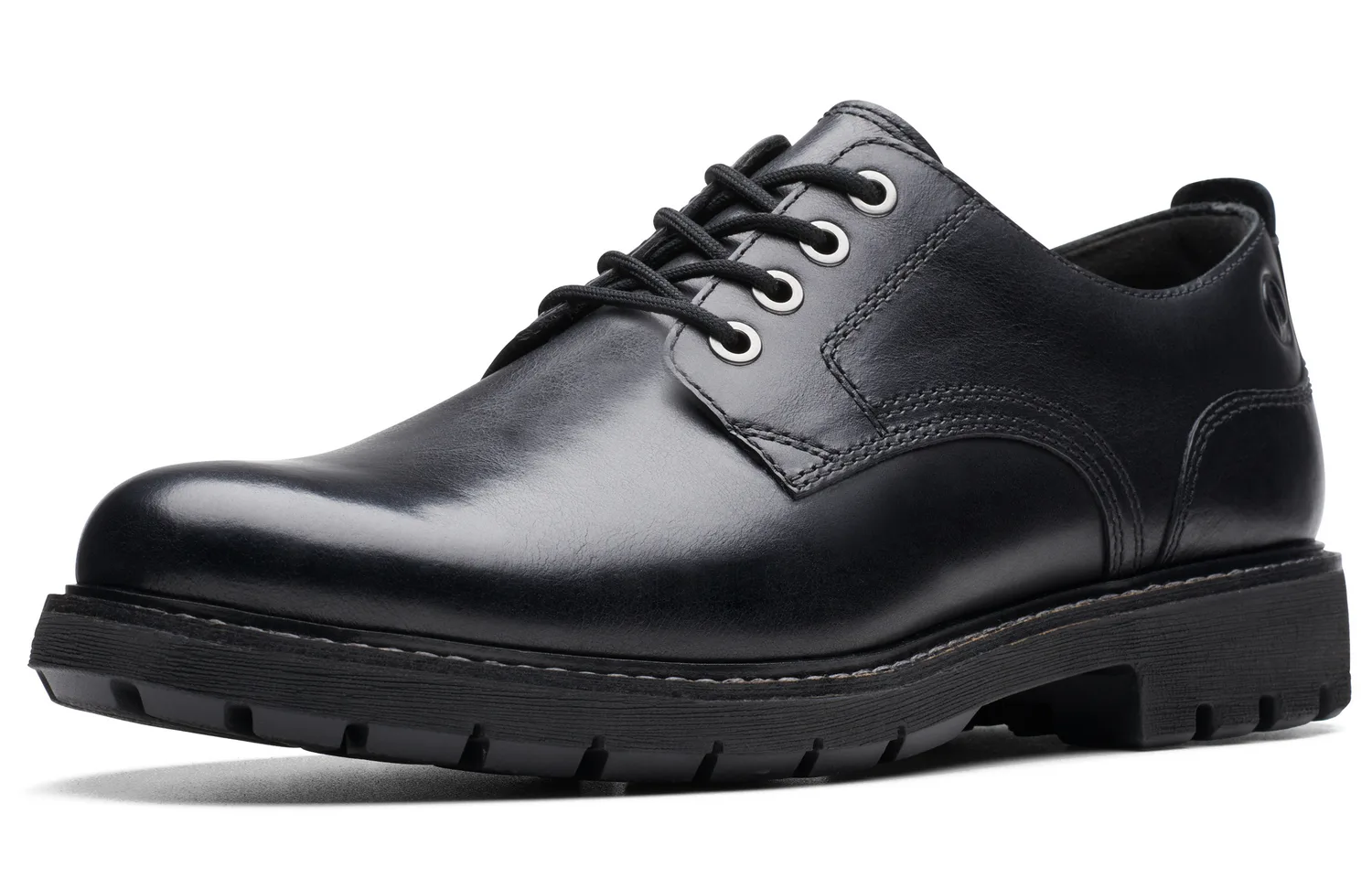Clarks Мужские повседневные туфли из коровьей кожи черные — фото 2