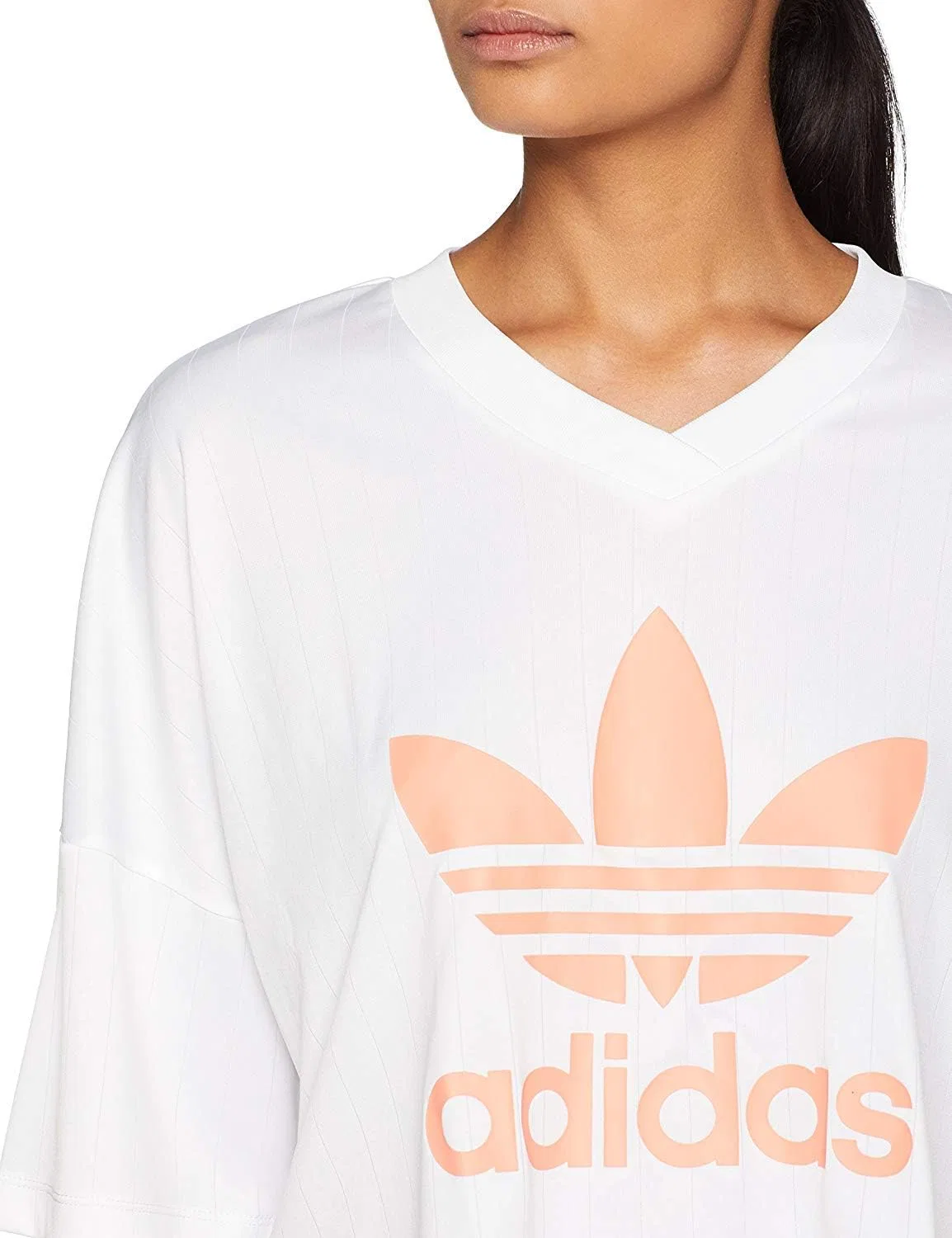 Футболка с логотипом Trefoil adidas Originals, белая — фото 3