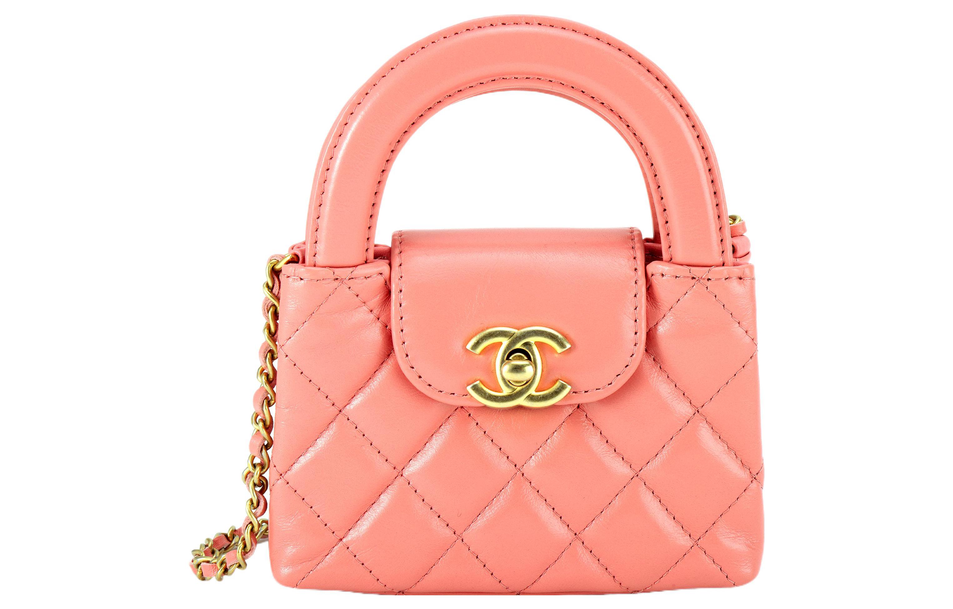 

CHANEL Миниатюрная женская сумка-клатч из коровьей кожи на одно плечо, цвет кораллово-розовый