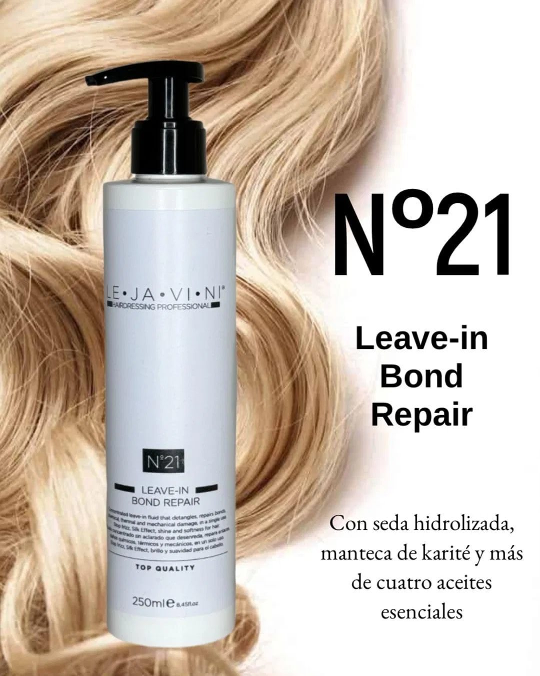 Несмываемый восстанавливающий кондиционер «N21 Leave-In Conditioner Repair» от LEJAVINI, 250 мл Le Ja Vi Ni — фото 4