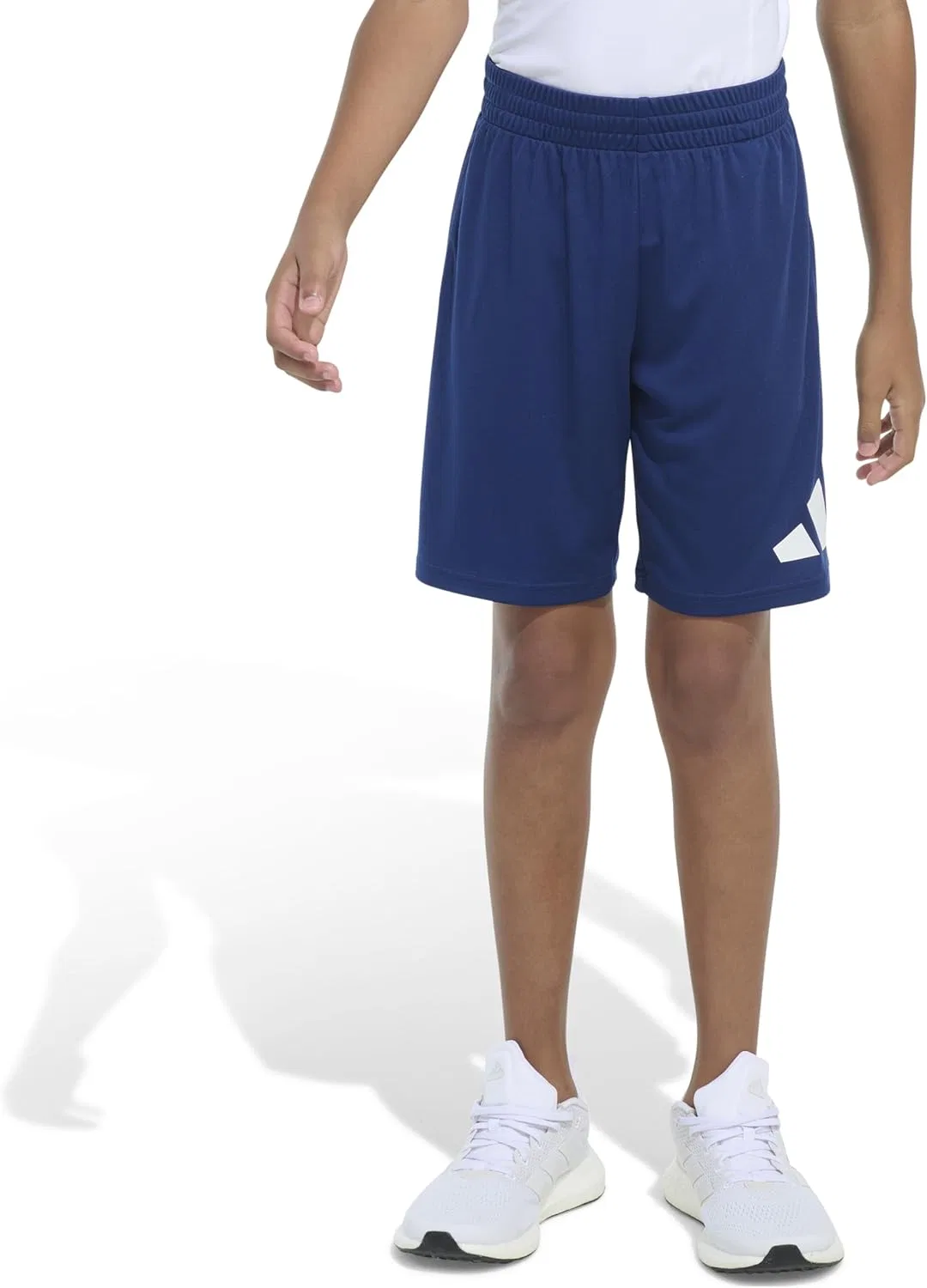 Детские спортивные шорты Adidas Essentials с большим логотипом, Dark Blue Adi — фото 2