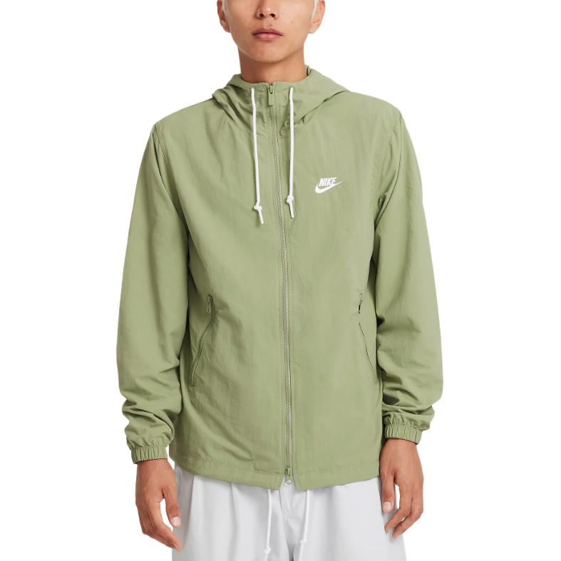 

Nike Клубная вязаная куртка мужская оливково-зеленая с белым, Oil Green/White