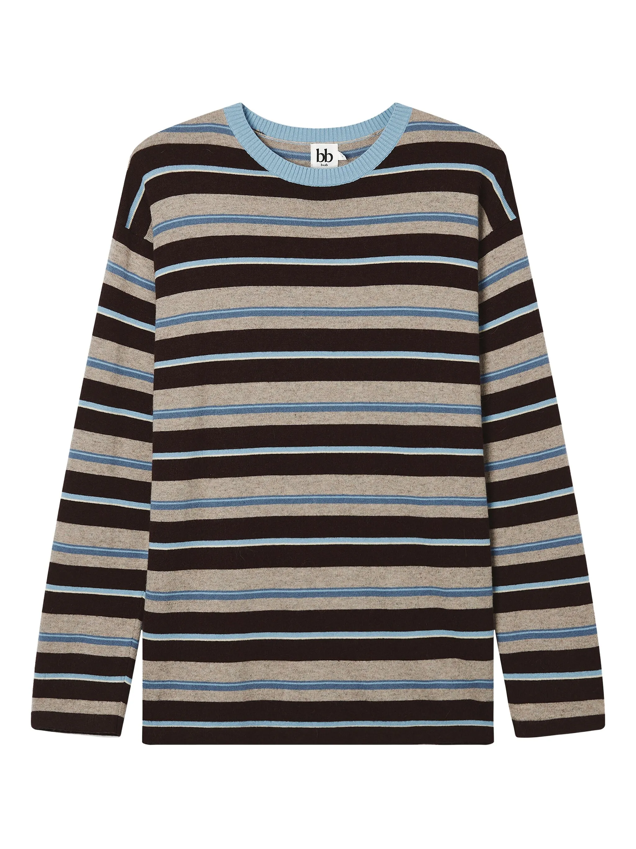 

Свитер в полоску B+Ab, коричневый