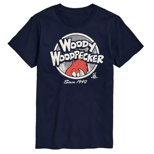 

Мужская футболка с винтажным логотипом Woody Woodpecker Licensed Character, синий