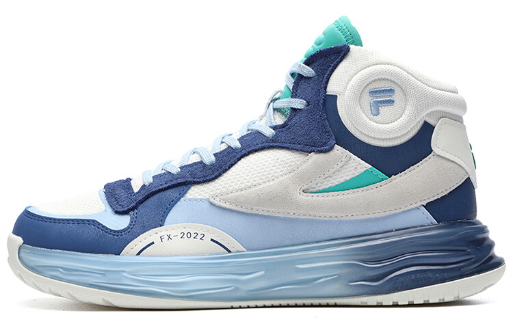 

FILA FUSION BANK Vintage Basketball Shoes Women's Mid-top Snow White/iron Blue