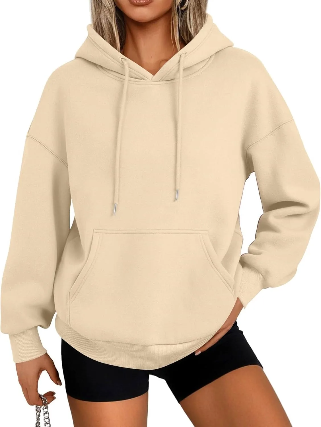 

FQZWONG женский оверсайз свитшот с длинным рукавом и пуговицами