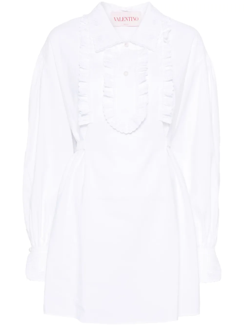 

Платье мини с оборками VALENTINO GARAVANI, белый