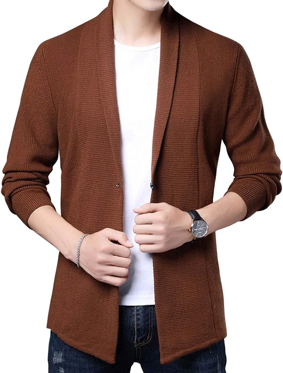 

Кардиган мужской Rib Knit с длинными рукавами ebossy