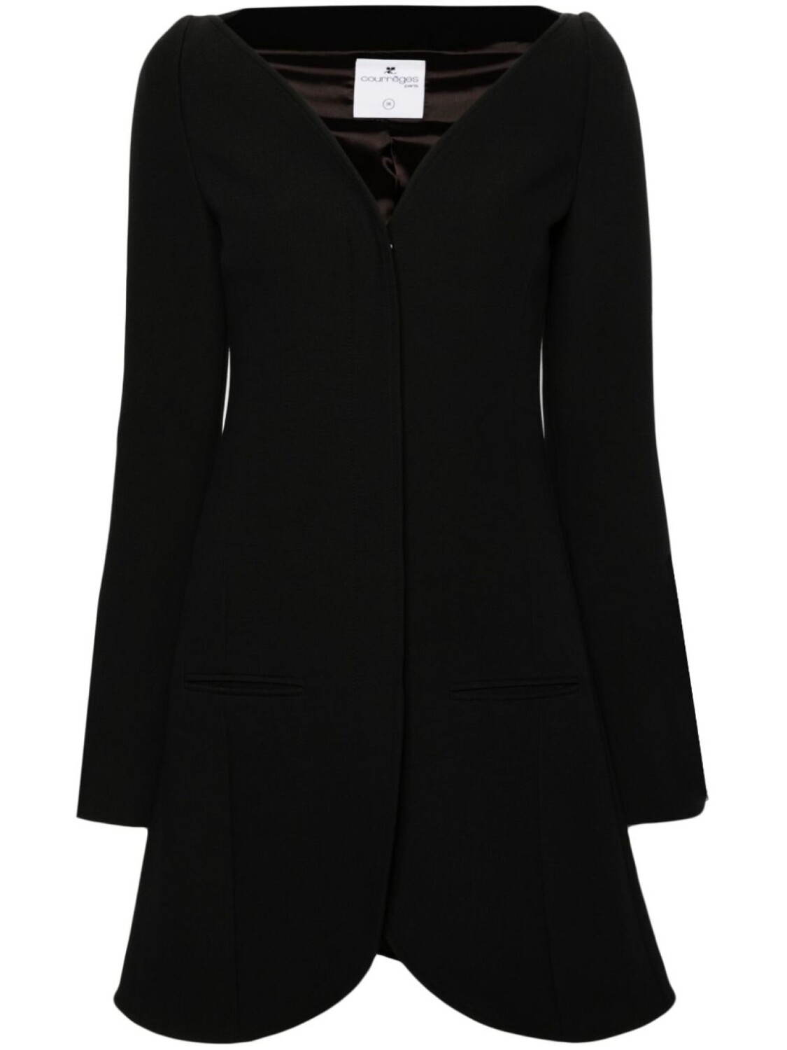 

Креповое пальто Ellipse Heritage Courrèges, черный