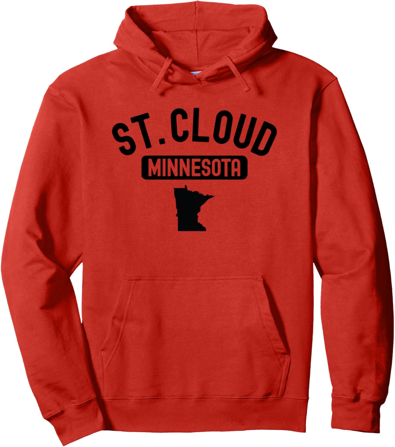 

Худи в стиле ретро-винтаж, Сент-Клауд, Миннесота, 320 Minnesota Adventure Apparel, красный