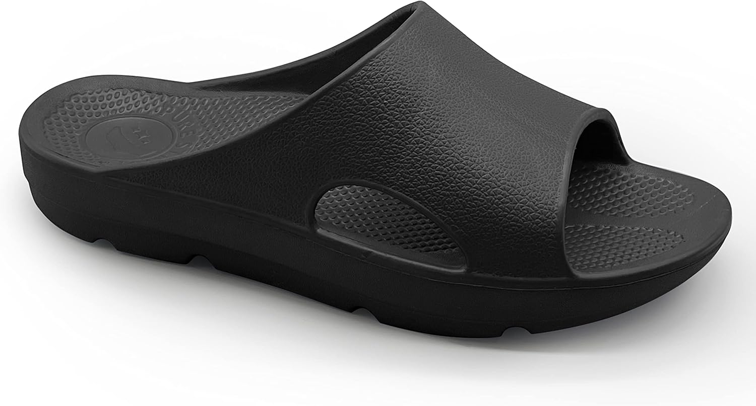 

Терапевтические сандалии Pure Stride, ортопедические сандалии при подошвенном фасците, шпорах на переднем отделе стопы и пятке, для облегчения боли и поддержки свода стопы, черный