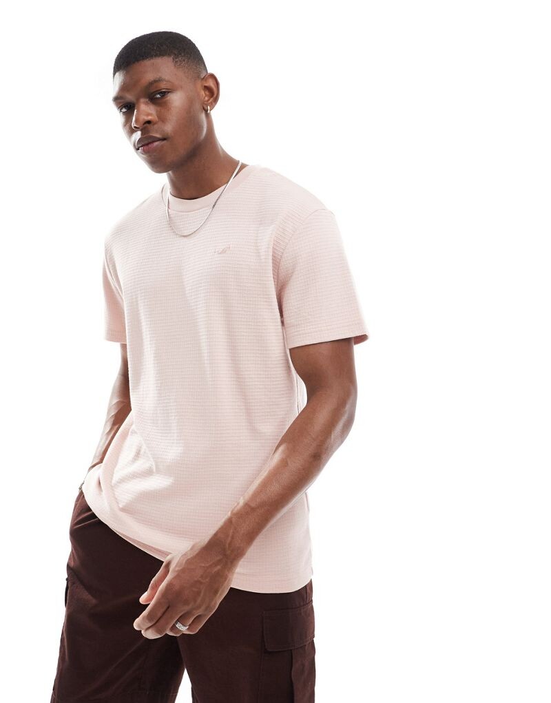 

Розовая футболка свободного кроя с логотипом Hollister