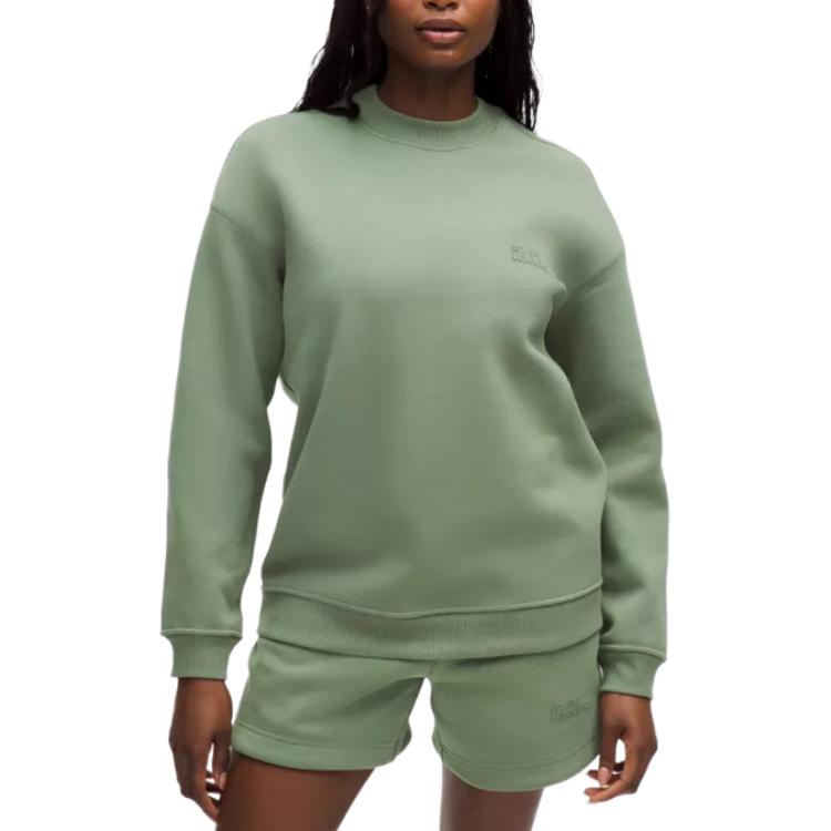 

Толстовки женские с круглым вырезом утепленные Lululemon, зеленый