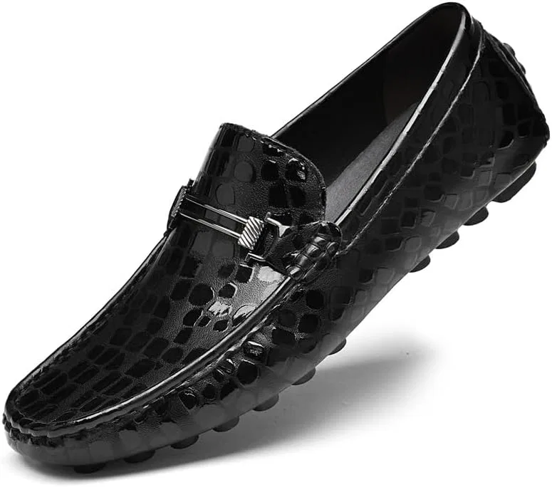 Лоферы с каблуком 2.3in из экокожи, Black Taller