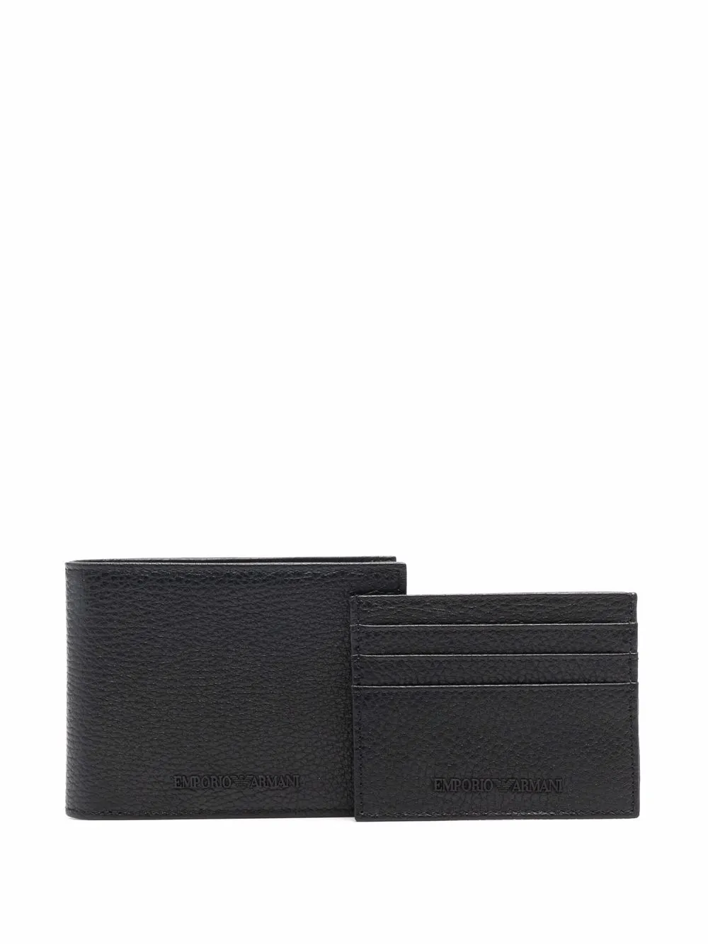 

Кошелек с тисненым логотипом EMPORIO ARMANI, черный