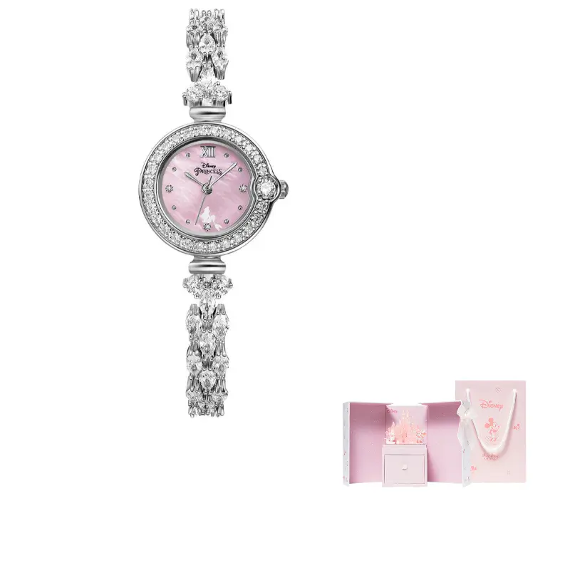 

Disney Часы Princess Quartz Movement Eco Friendly Copper Strap Watch Women's Watch Mother of Pearl Color Watch Dial, PR-21012P