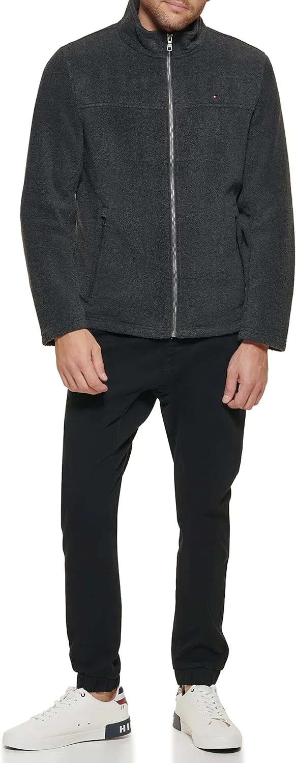 Классическая куртка Tommy Hilfiger на молнии из флиса, Charcoal — фото 4