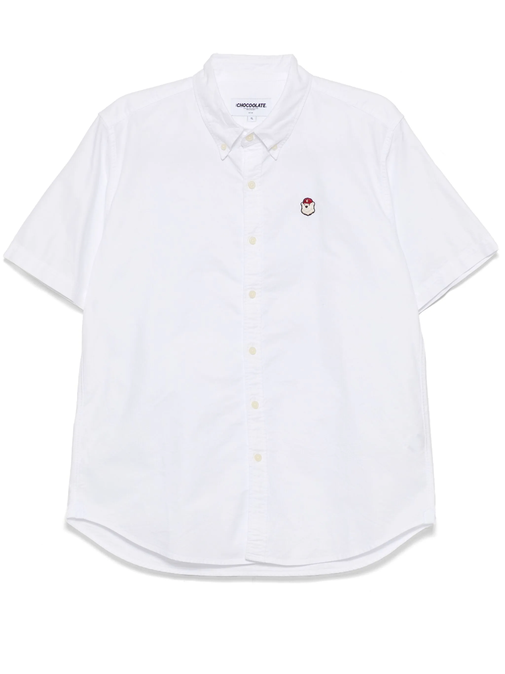 

Рубашка с нашивкой-логотипом Chocoolate, белый