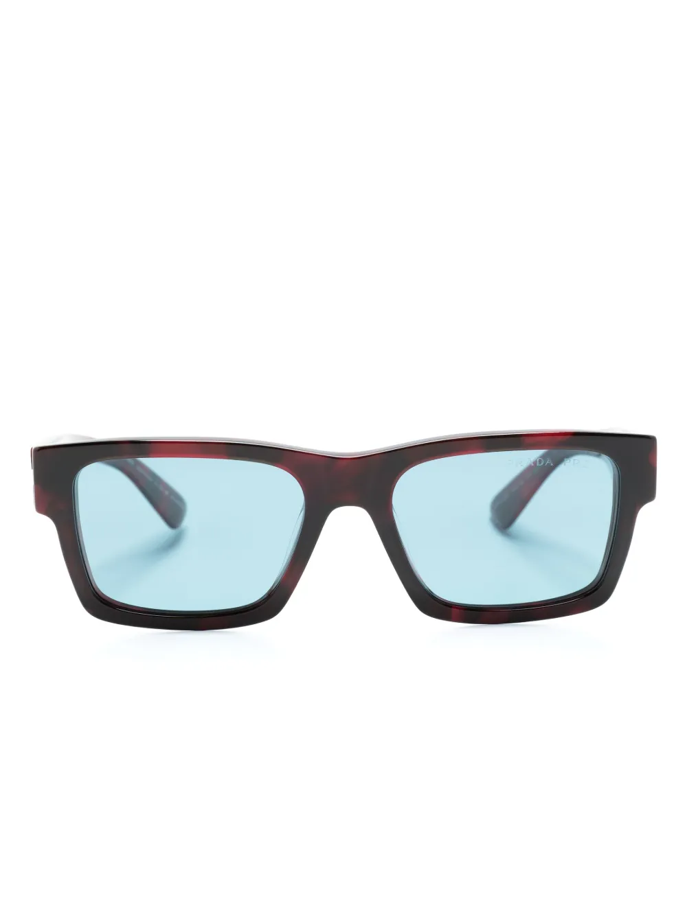 

Солнцезащитные очки в оправе черепаховой расцветки Prada Eyewear, красный