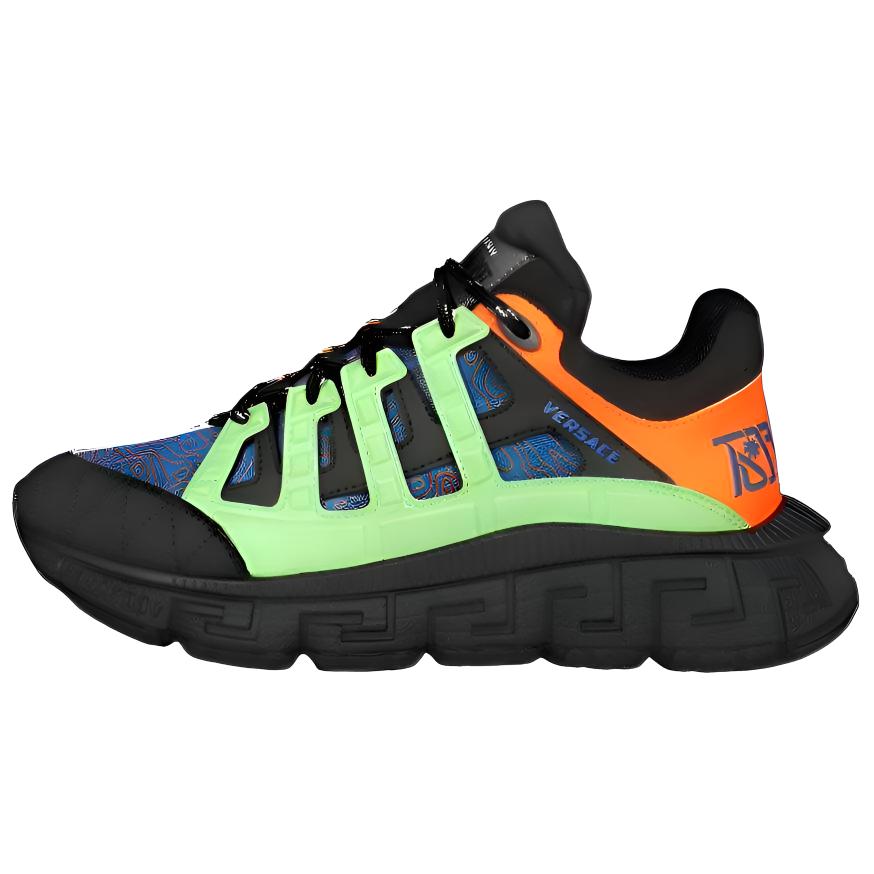 

VERSACE Тригерека лоу-топ повседневные кроссовки мужские black