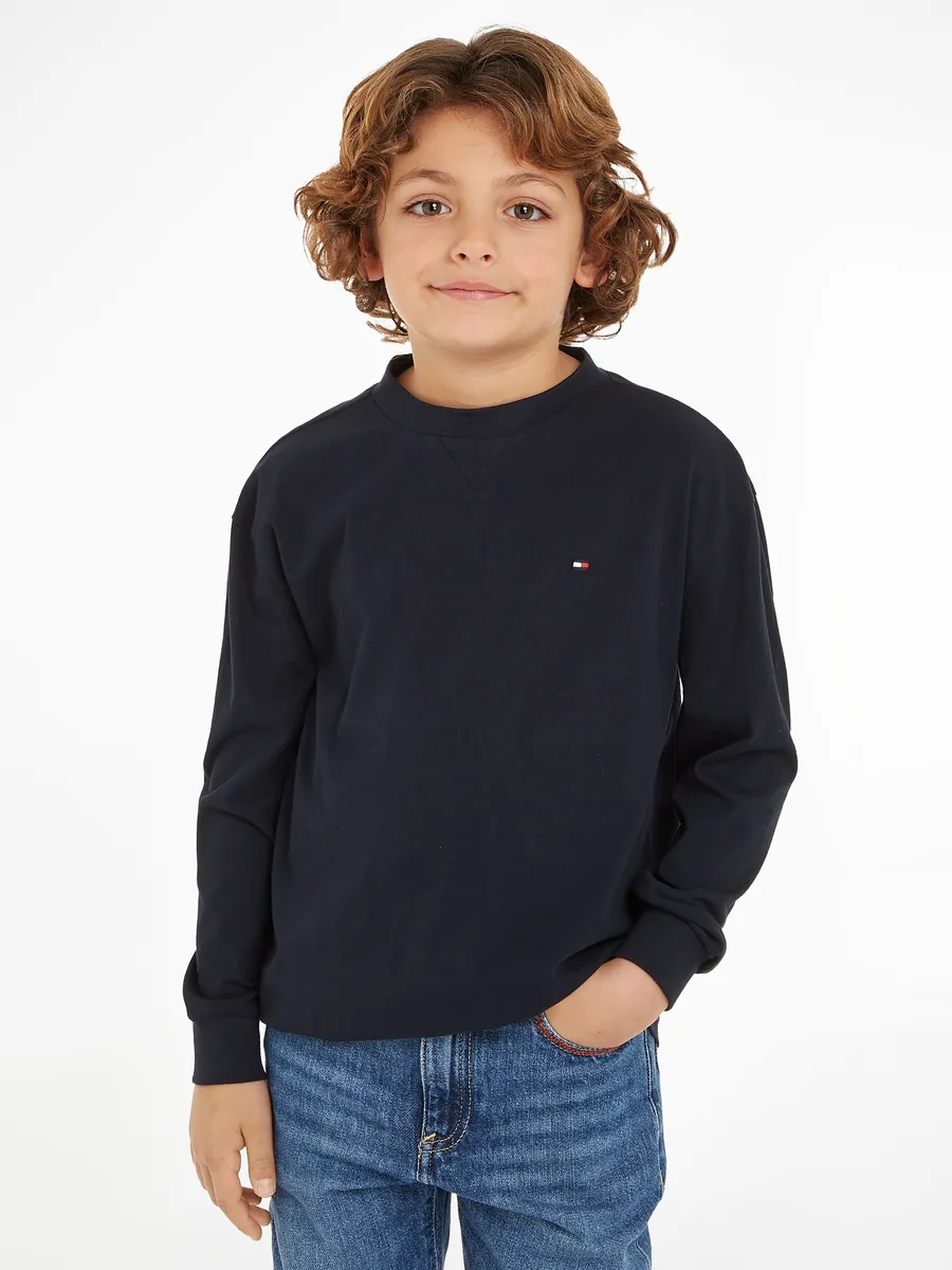 

Рубашка Tommy Hilfiger с длинными рукавами "ESSENTIAL TEE L/S" и вышитым логотипом, цвет Desert Sky