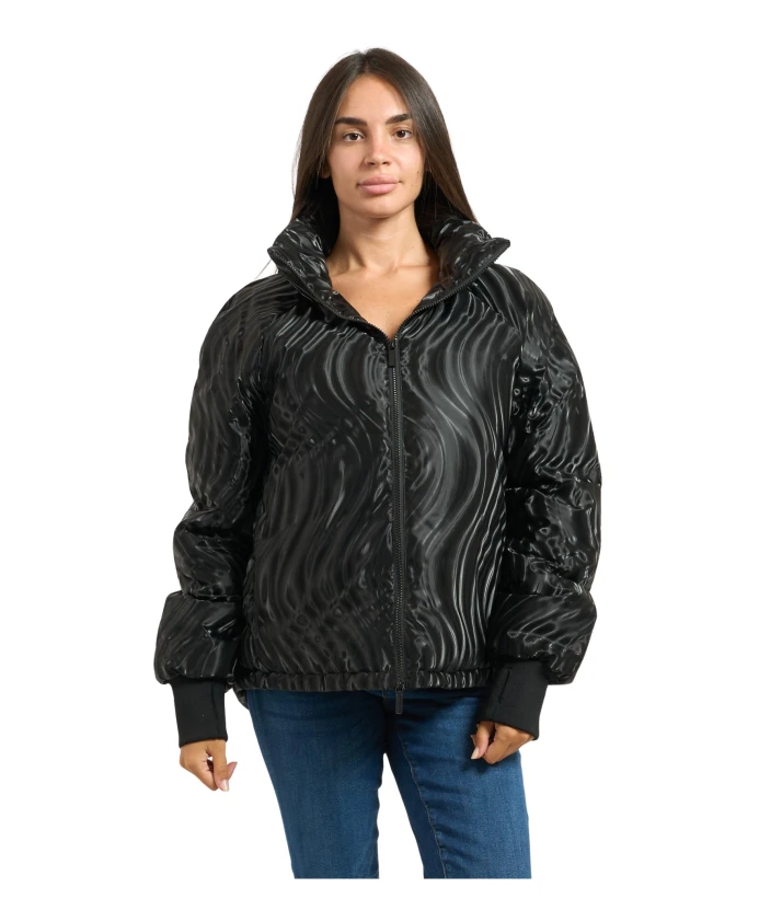 

Черная куртка с высоким воротником и покрытием Armani Exchange, черный