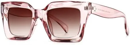 

Солнцезащитные очки в стиле ретро 2027 для женщин, синие, фиолетовые, квадратные, мужские, с защитой от УФ-излучения UV400, женские очки MTZJH, Tea Pink Tea