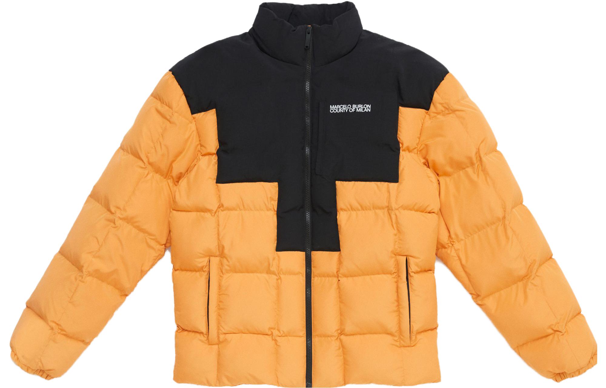 

Marcelo Burlon Куртка-пуховик, Ochre Yellow