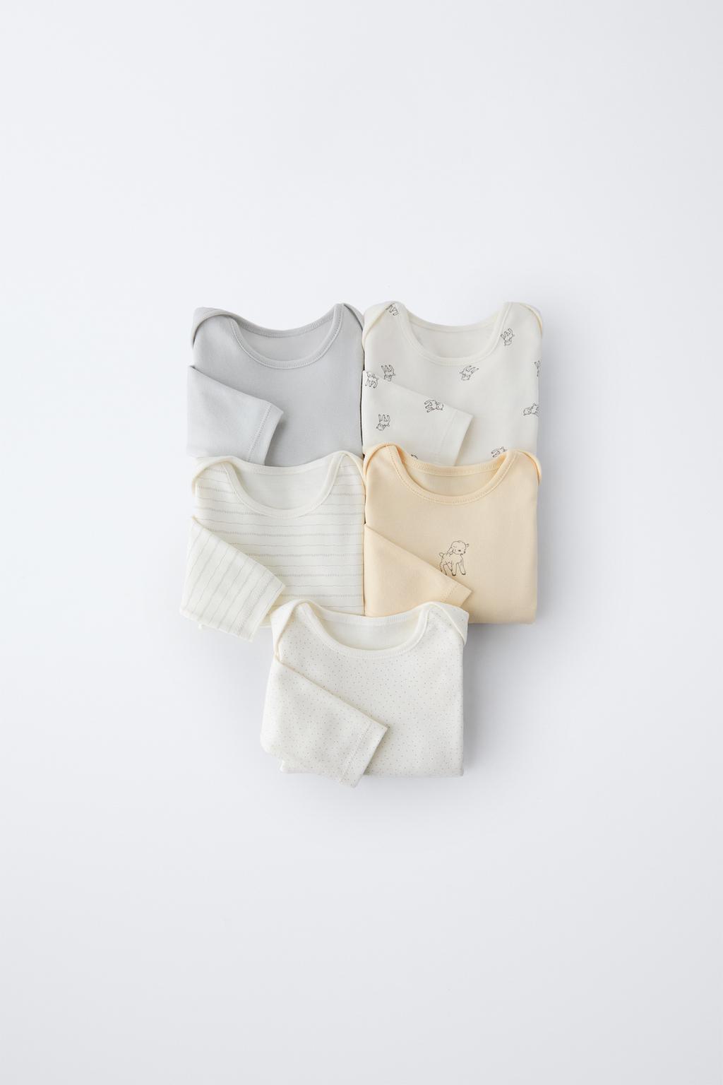 

5 комплектов боди из овечьей кожи ZARA, экрю