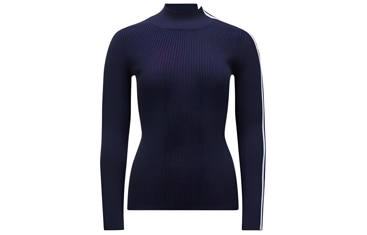 

Джемпер с высоким воротом и нашивкой-логотипом Moncler, Midnight Blue