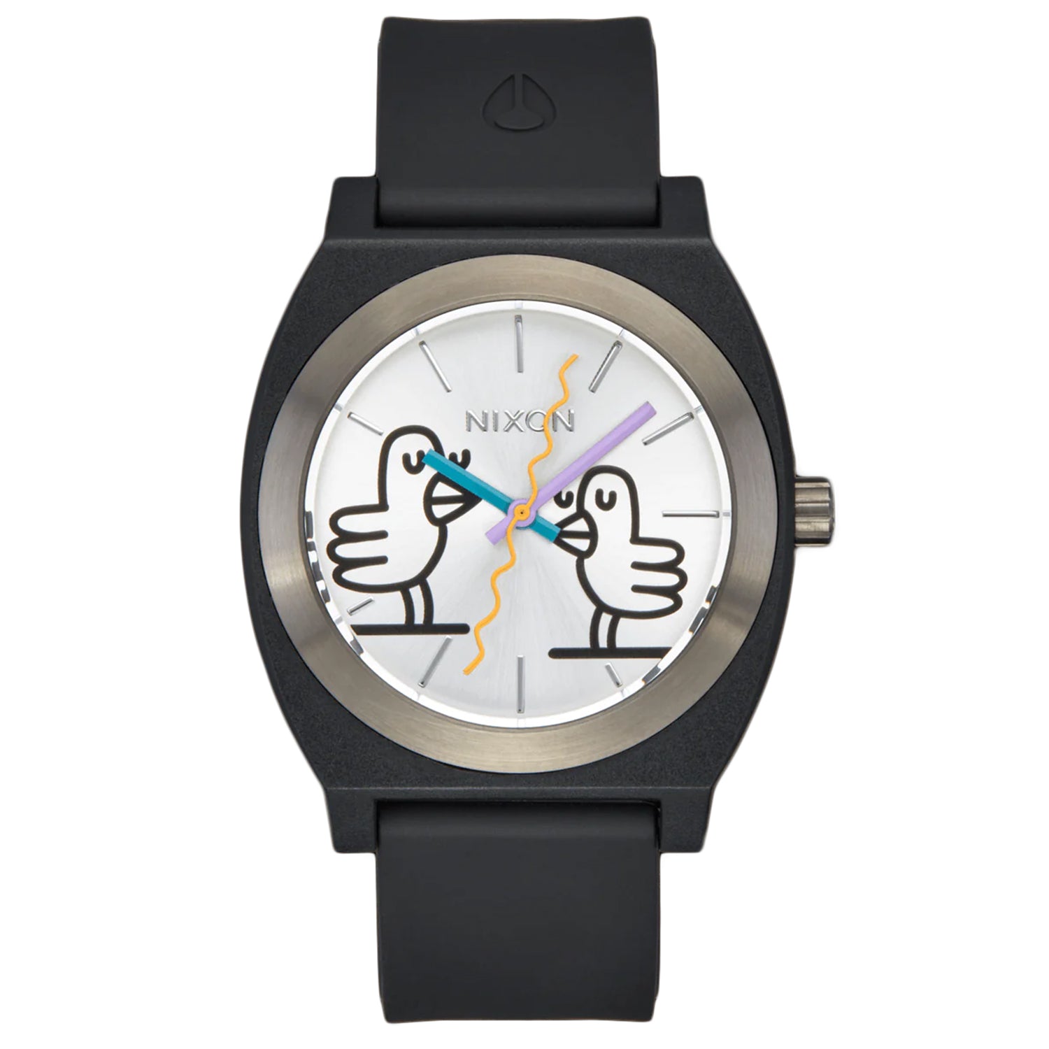 

Женские часы Nixon Time Teller с серебряным циферблатом