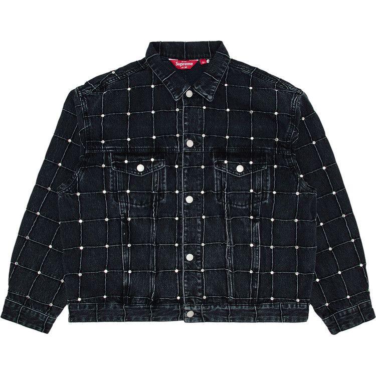 

Куртка Supreme Studded Seam Denim Trucker Jacket, Black