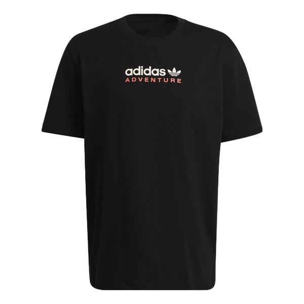 

Футболка Men's adidas originals Mtn Spr Tee Alphabet Logo Printing Sports Round Neck Short Sleeve Black T-Shirt, мультиколор