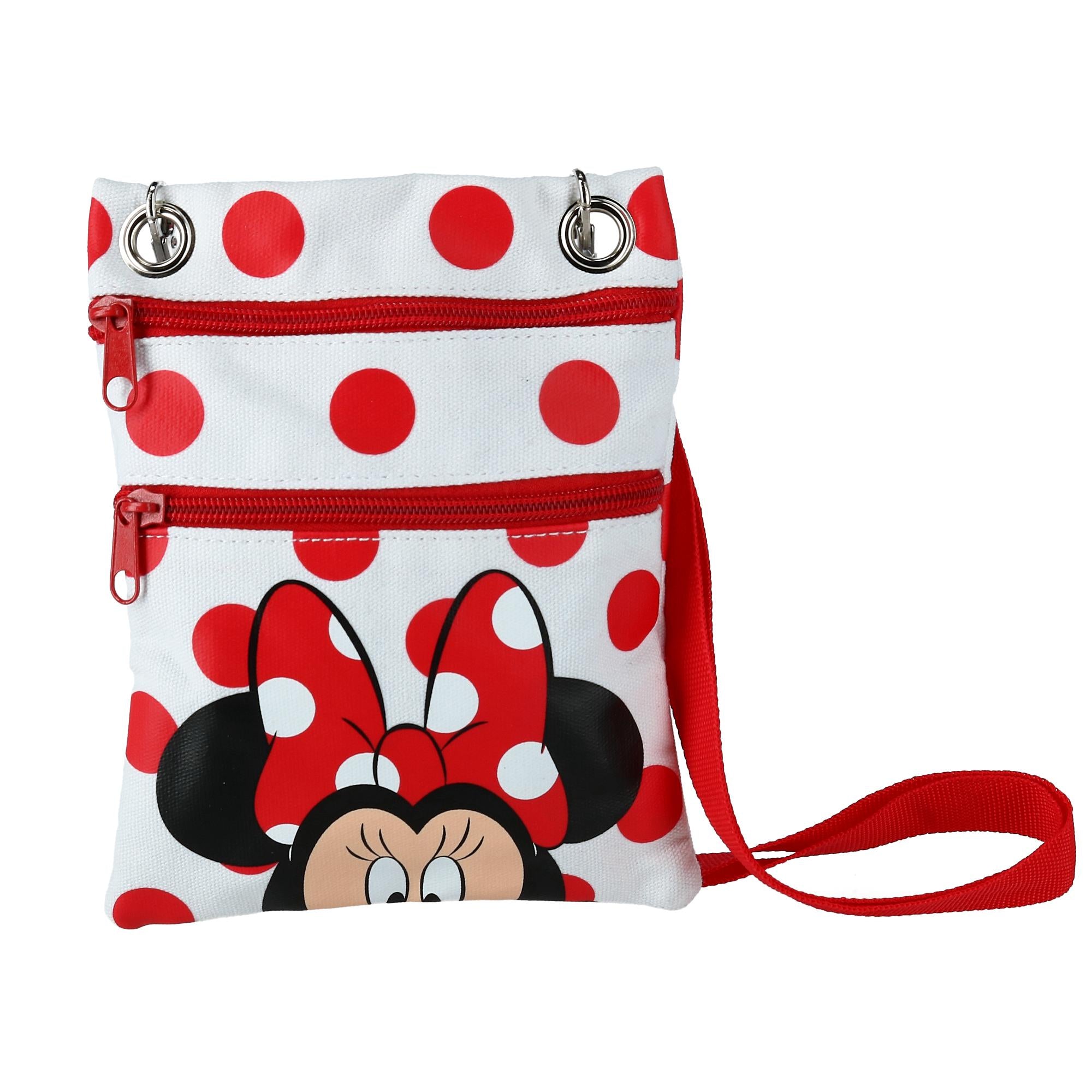 

Disney Minnie Mouse Сумка через плечо с горошком для паспорта Jerry Leigh, белый