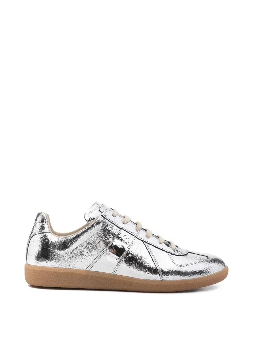 Кроссовки с эффектом металлик Maison Margiela, серебряный