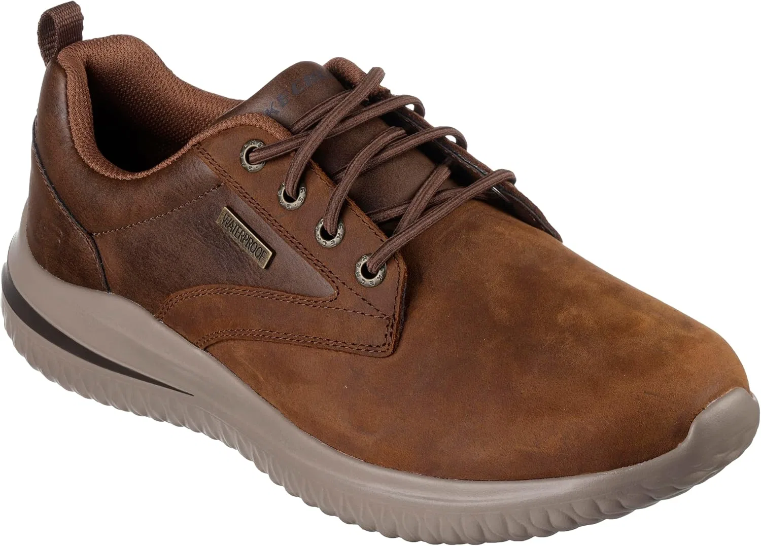 Мужские кроссовки Skechers Delson 3.0 Glavine, Dark Brown Leather