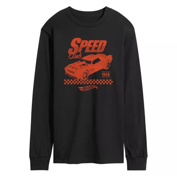 

Мужская графическая футболка с длинным рукавом Speed Club Hot Wheels, черный