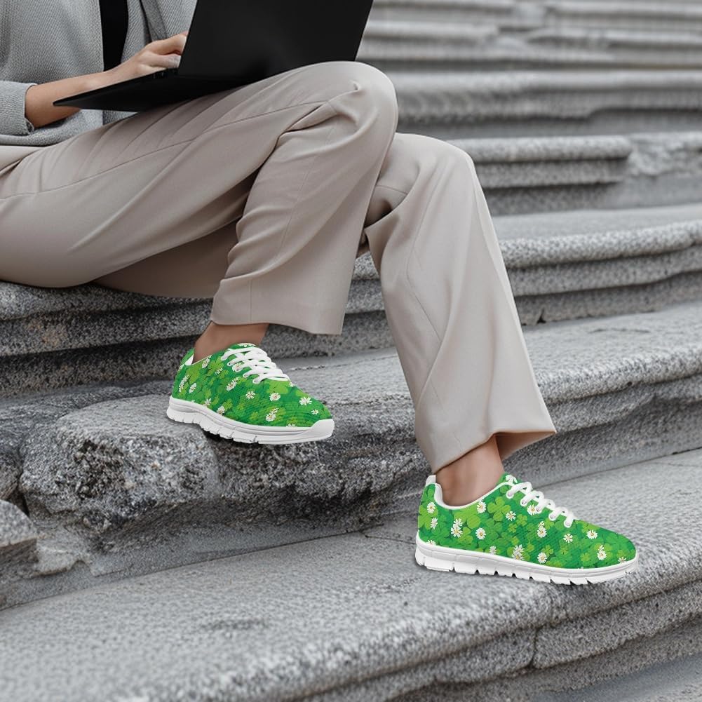 Кроссовки Micoklinlin для бега по дороге для женщин и мужчин, легкие спортивные кроссовки, удобные классические туфли для ходьбы, зеленый — фото 4